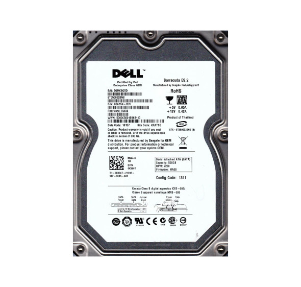 9CA154-053 - Seagate Barracuda ES.2 500GB 7200RPM SATA 3Gb/s 32MB Cache 3.5-inch Hard Drive