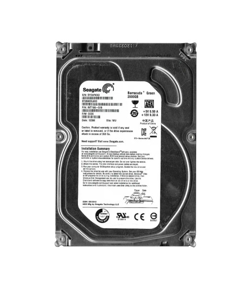 9VT166-519 - Seagate BarraCuda Green 2TB SATA 6Gb/s 5900RPM 64MB Cache3.5-inch Hard Drive