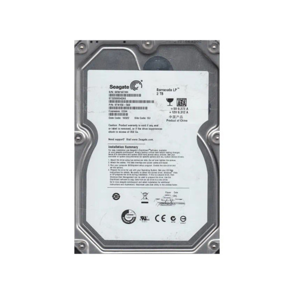 9TN158-568 - Seagate BarraCuda LP Series 2TB SATA 3Gb/s 5900RPM 32MB Cache 3.5-inch Hard Drive