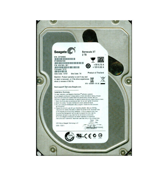 9GV168-301 - Seagate Barracuda XT 2TB 7200RPM 64MB Cache SATA 6Gb/s 3.5-inch Hard Drive