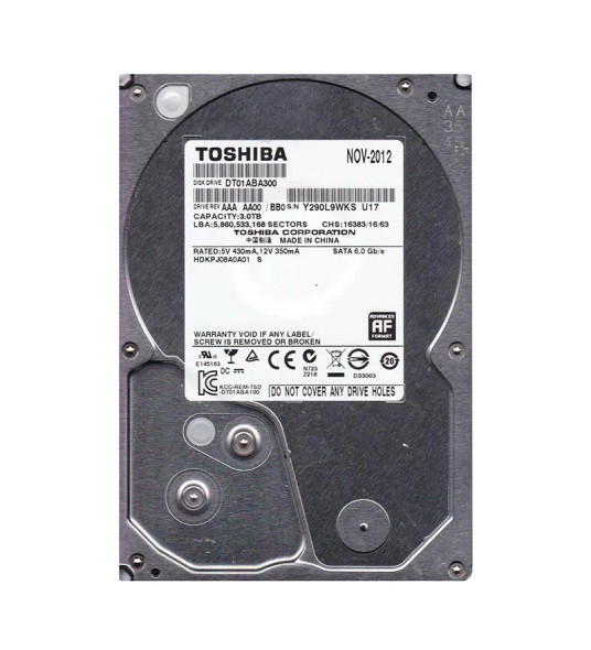 HDKPJ08A0A01 - Toshiba 3TB 5940RPM SATA 6Gb/s 32MB Cache 3.5-inch Hard Drive