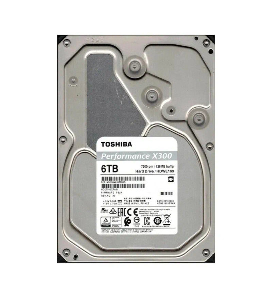 HDETS10 - Toshiba 6TB 7200RPM SATA 6Gb/s 128MB Cache 3.5-inch Hard Drive