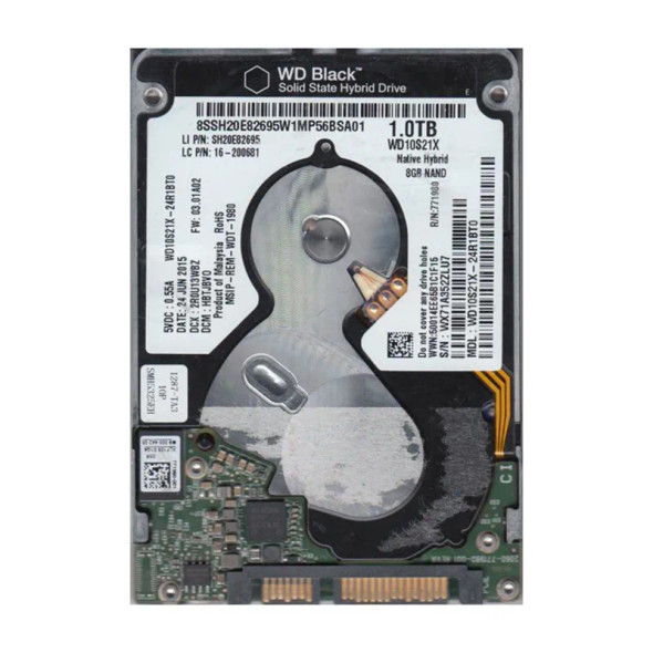 WD10S21X - Western Digital 1TB 5400RPM SATA 6Gb/s 16MB Cache 8GB NAND Flash 2.5-inch SSHD Hybrid Hard Drive