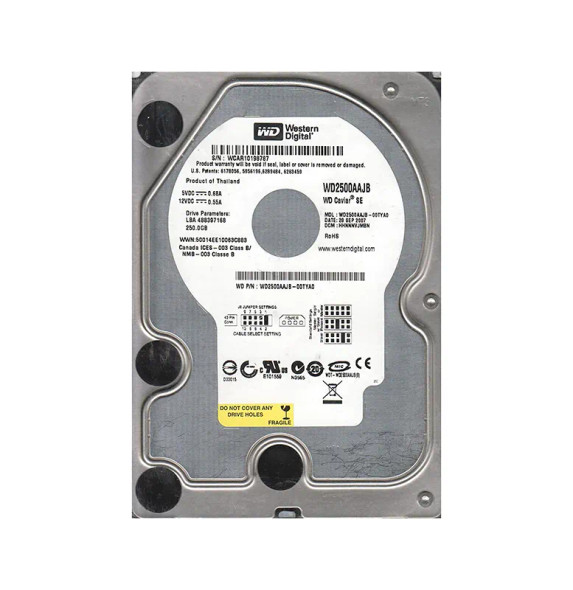 WD2500AAJB-00TYA0 - Western Digital 250GB 7200RPM ATA-100 8MB Cache 3.5-inch Hard Drive