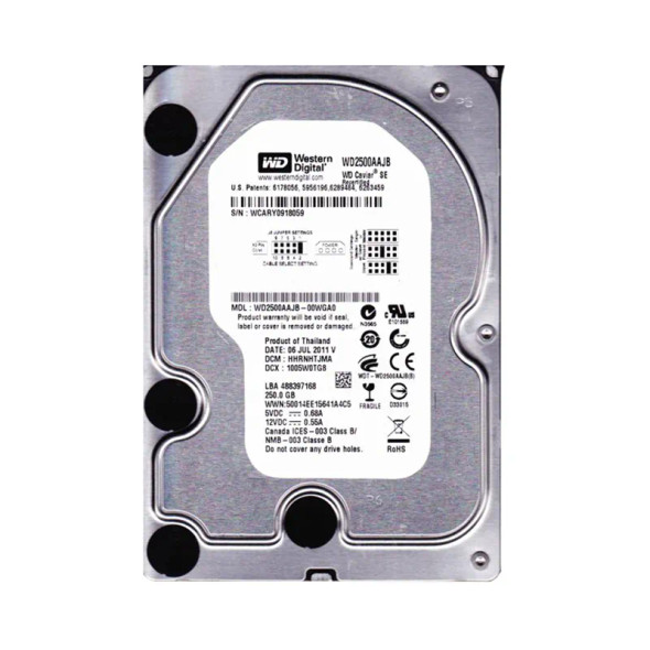 WD2500AAJB-00WGA0 - Western Digital 250GB PATA 7200RPM 8MB Cache 3.5-inch Hard Drive