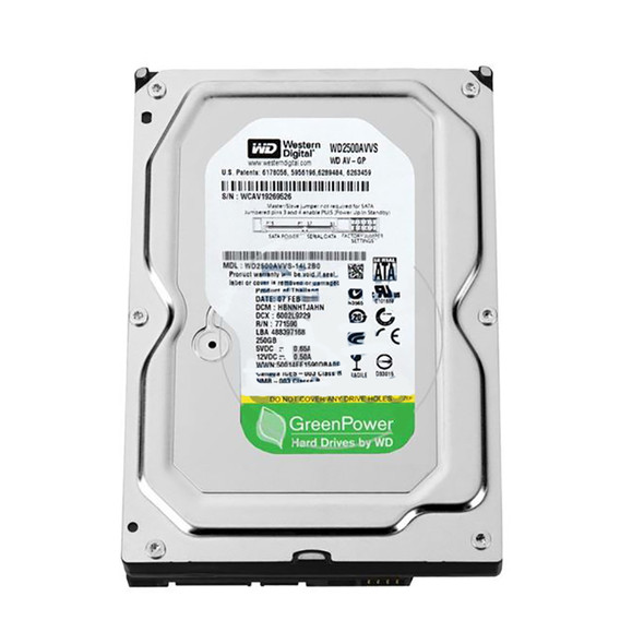 WD2500AVVS-14L2B0 - Western Digital AV GP 250GB 7200RPM SATA 3Gb/s 8MB Cache 3.5-inch Hard Drive