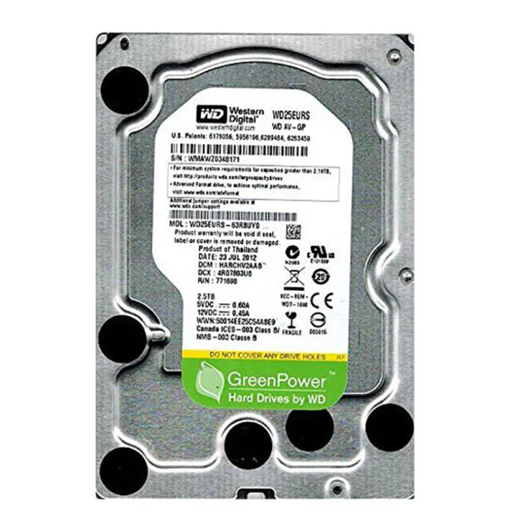 WD25EURS - Western Digital AV-GP 2.5TB 5400RPM SATA 3Gb/s 64MB Cache 2.5-inch Hard Drive