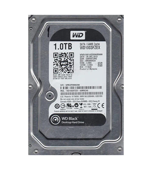 WD1003FZEX-00MK2A0 - Western Digital Black 1TB 7200RPM SATA 6Gb/s 64MB Cache 3.5-inch Hard Drive