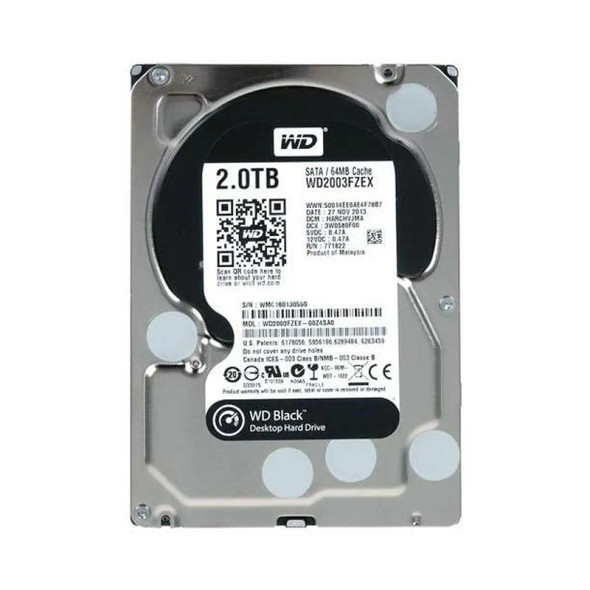 WD2003FZEX-00ZASA0 - Western Digital Black 2TB 7200RPM SATA 6Gb/s 64MB Cache 3.5-inch Hard Drive