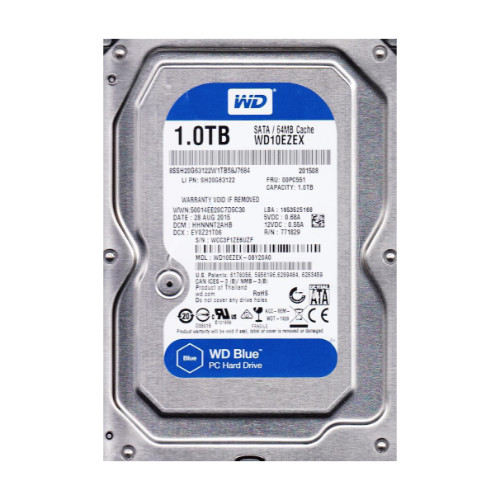 WD10EZEX-08Y20A0 - Western Digital Blue 1TB 7200RPM SATA 6Gb/s 64MB Cache 3.5-inch Hard Drive