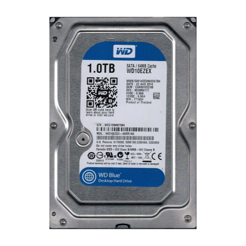 WD10EZEX-00ER1A0 - Western Digital Blue 1TB SATA 6GBp/s 7200RPM 64MB Cache 3.5-inch Hard Drive