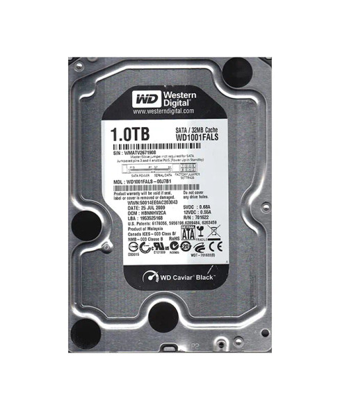 WD1001FALS-00J7B1 - Western Digital Caviar Black 1TB 7200RPM SATA 3Gb/s 32MB Cache 3.5-inch Hard Drive