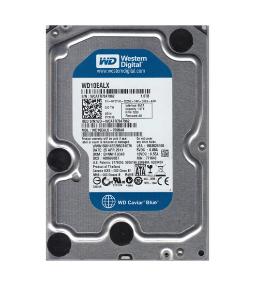 WD10EALX-759BA0 - Western Digital Caviar Blue 1TB 7200RPM SATA 6Gb/s 32MB Cache 3.5-inch Hard Drive