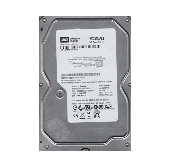 WD2500AAKS-00VSA0 - Western Digital Caviar Blue 250GB 7200RPM SATA 3Gb/s 16MB Cache 3.5-inch Hard Drive