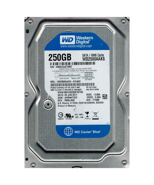 WD2500AAKS-61L9A0 - Western Digital Caviar Blue 250GB 7200RPM SATA 3Gb/s 16MB Cache 3.5-inch Hard Drive