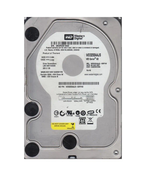 WD3200AAJS-55RYA0 - Western Digital Caviar Blue 320GB 7200RPM SATA 3Gb/s 8MB Cache 3.5-inch Hard Drive