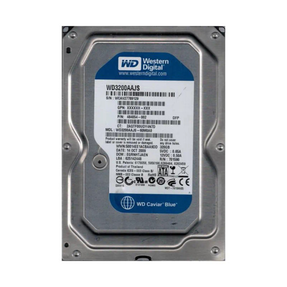 WD3200AAJS-60M0A0 - Western Digital Caviar Blue 320GB 7200RPM SATA 3Gb/s 8MB Cache 3.5-inch Hard Drive