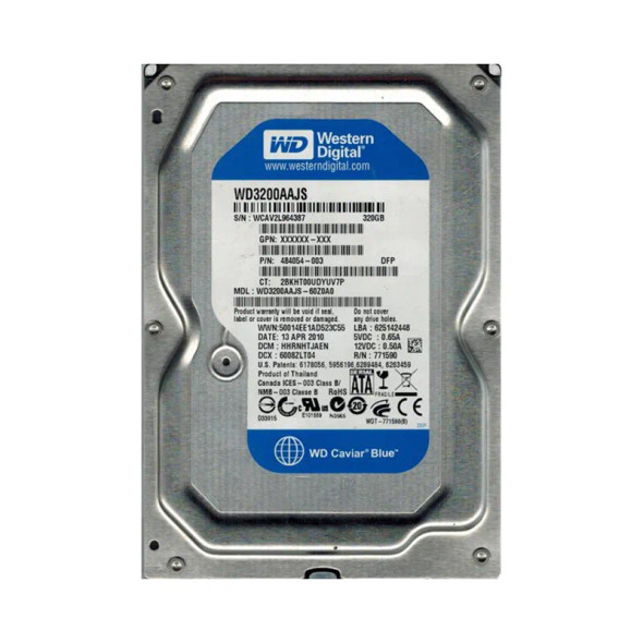 WD3200AAJS-60Z0A0 - Western Digital Caviar Blue 320GB 7200RPM SATA 3Gb/s 8MB Cache 3.5-inch Hard Drive