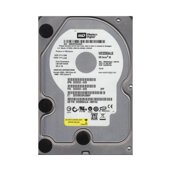 WD3200AAJS-65RYA0 - Western Digital Caviar Blue 320GB 7200RPM SATA 3Gb/s 8MB Cache 3.5-inch Hard Drive
