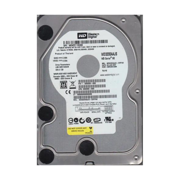 WD3200AAJS-22RYA0 - Western Digital Caviar Blue 320GB 7200RPM SATA 3Gb/s 8MB Cache 3.5-inch Hard Drive