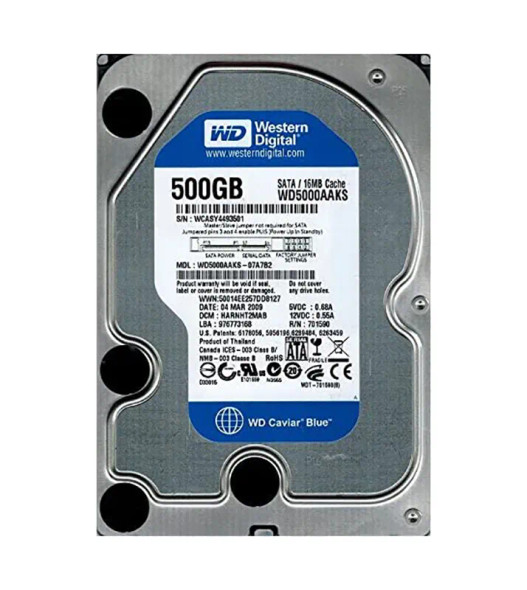 WD5000AAKS-07A7B2 - Western Digital Caviar Blue 500GB 7200RPM SATA 3Gb/s 16MB Cache 3.5-inch Hard Drive