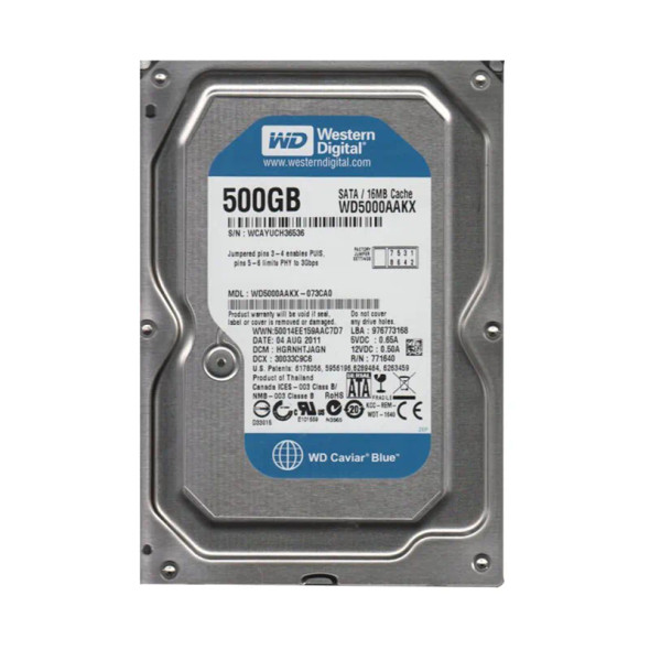 WD5000AAKX-073CA0 - Western Digital Caviar Blue 500GB 7200RPM SATA 6Gb/s 16MB Cache 3.5-inch Hard Drive
