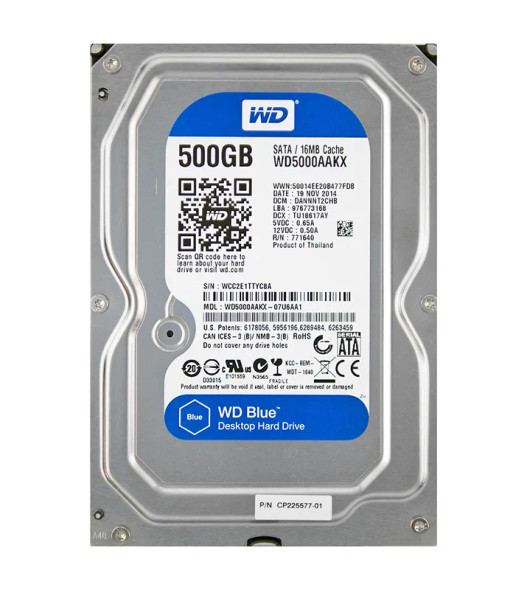 WD5000AAKX-07U6AA1 - Western Digital Caviar Blue 500GB 7200RPM SATA 6Gb/s 16MB Cache 3.5-inch Hard Drive