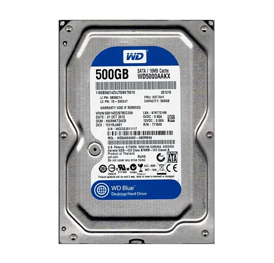 WD5000AAKX-08ERMA0 - Western Digital Caviar Blue 500GB 7200RPM SATA 6Gb/s 16MB Cache 3.5-inch Hard Drive