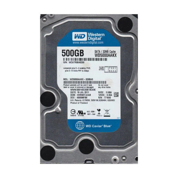 WD5000AAKX-329BA0 - Western Digital Caviar Blue 500GB 7200RPM SATA 6Gb/s 16MB Cache 3.5-inch Hard Drive