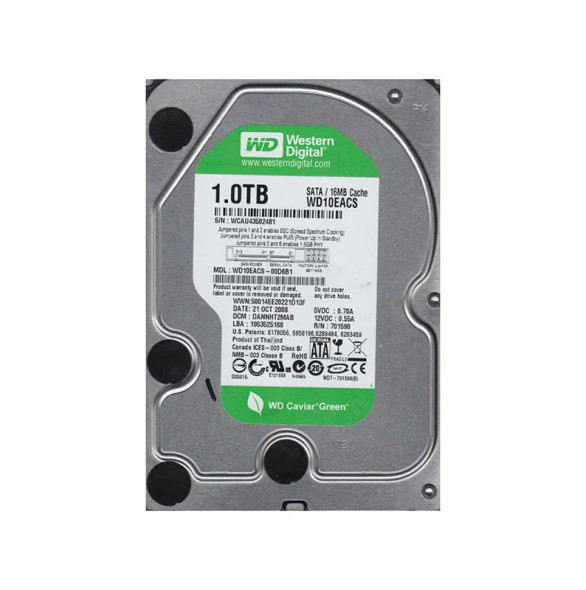 WD10EACS-00D6B1 - Western Digital Caviar GP 1TB 7200RPM SATA 3Gb/s 16MB Cache 3.5-inch Hard Drive