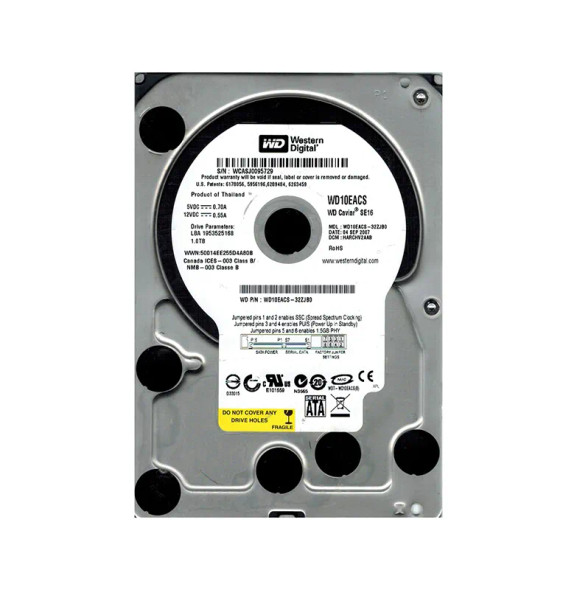WD10EACS-32ZJB0 - Western Digital Caviar GP 1TB 7200RPM SATA 3Gb/s 16MB Cache 3.5-inch Hard Drive