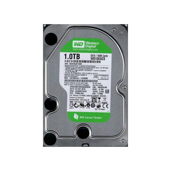 WD10EACS-11FBRB0 - Western Digital Caviar GP 1TB 7200RPM SATA 3Gb/s 16MB Cache 3.5-inch Hard Drive