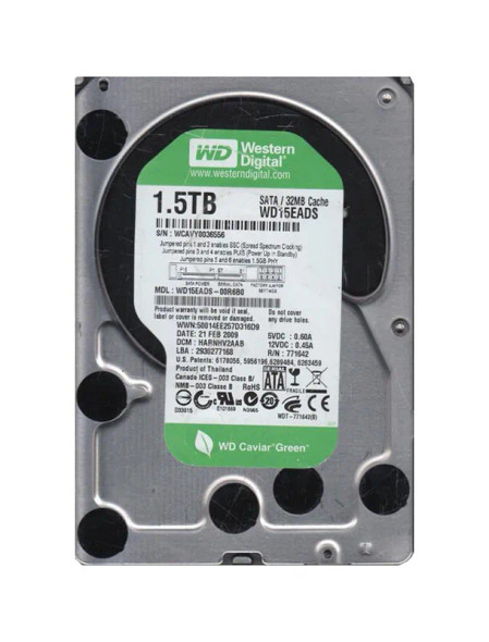 WD15EADS-00R6B0 - Western Digital Caviar Green 1.5TB 5400RPM SATA 3Gb/s 32MB Cache 3.5-inch Hard Drive