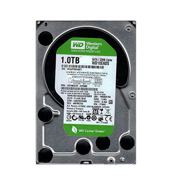 WD10EADS-00R6B0 - Western Digital Caviar Green 1TB 5400RPM SATA 3Gb/s 32MB Cache 3.5-inch Hard Drive