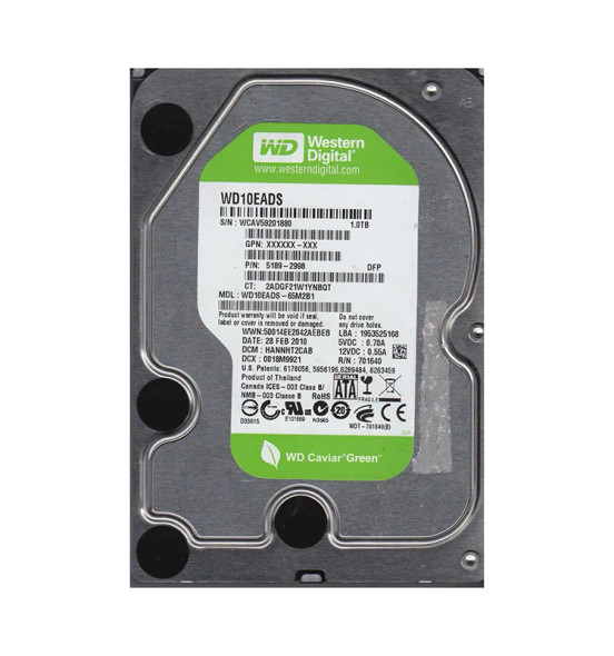 WD10EADS-65M2B1 - Western Digital Caviar Green 1TB 5400RPM SATA 3Gb/s 32MB Cache 3.5-inch Hard Drive