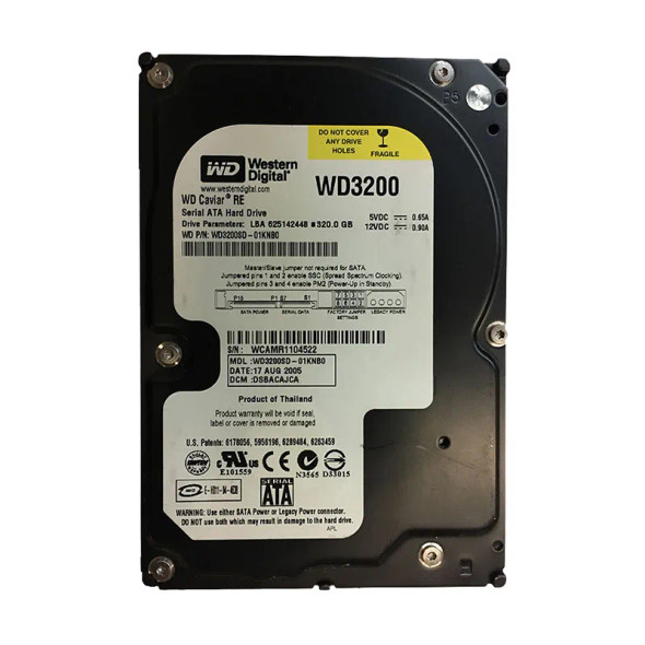WD3200SD - Western Digital Caviar RE 320GB 7200RPM SATA 1.5Gb/s 8MB Cache 3.5-inch Hard Drive