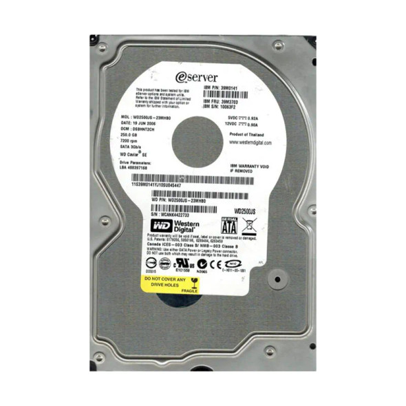 WD2500JS-23MHB0 - Western Digital Caviar SE 250GB 7200RPM SATA 3Gb/s 8MB Cache 3.5-inch Hard Drive