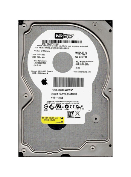 WD2500JS-41SGB0 - Western Digital Caviar SE 250GB 7200RPM SATA 3Gb/s 8MB Cache 3.5-inch Hard Drive