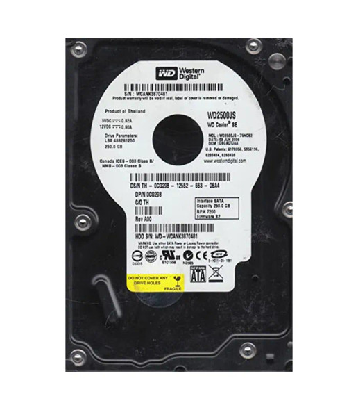 WD2500JS-75NCB2 - Western Digital Caviar SE 250GB 7200RPM SATA 3Gb/s 8MB Cache 3.5-inch Hard Drive