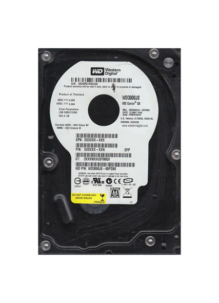 WD3000JS-60PDB0 - Western Digital Caviar SE 300GB 7200RPM SATA 3Gb/s 8MB Cache (RoHS) 3.5-inch Hard Drive