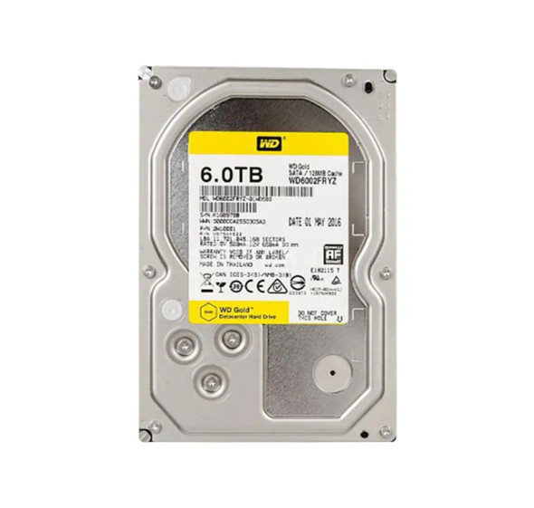 WD6002FRYZ-01WD5B0 - Western Digital Gold 6TB 7200RPM SATA 6Gb/s 128MB Cache 3.5-inch Hard Drive