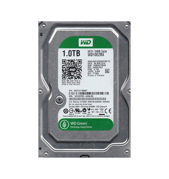 WD10EZRX - Western Digital Green 1TB 5400RPM SATA 6Gb/s 64MB Cache 3.5-inch Hard Drive