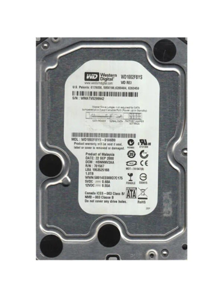 WD1002FBYS-01A6B0 - Western Digital RE3 1TB 7200RPM SATA 3Gb/s 32MB Cache 3.5-inch Hard Drive