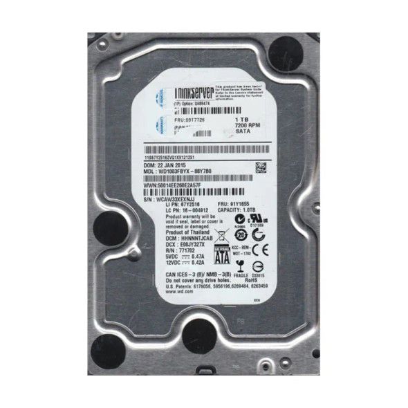 WD1003FBYX-88Y7B0 - Western Digital RE4 1TB 7200RPM SATA 3Gb/s 64MB Cache 3.5-inch Hard Drive