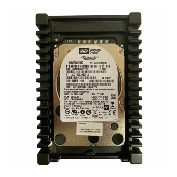 WD1000DHTZ-60N21V0 - Western Digital VelociRaptor 1TB SATA 6Gb/s 10000RPM 64MB Cache 3.5-inch Hard Drive