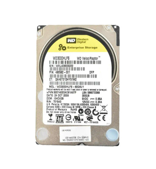 WD3000HLFS-60G6U1 - Western Digital VelociRaptor 300GB 10000RPM SATA 3Gb/s 16MB Cache 3.5-inch Hard Drive