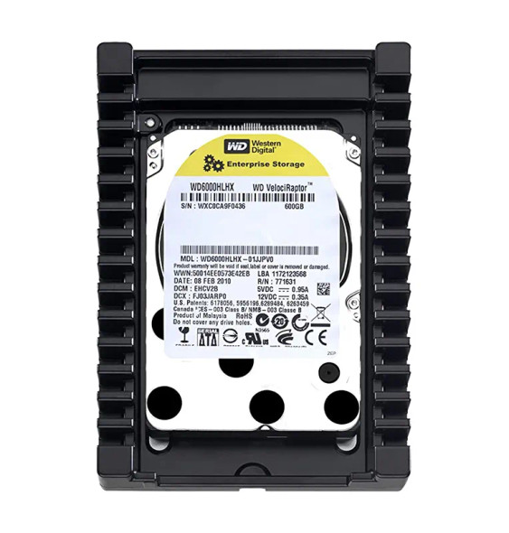 WD6000HLHX-01JJPV0 - Western Digital VelociRaptor 600GB 10000RPM SATA 6Gb/s 32MB Cache (RoHS) 3.5-inch Enterprise Hard Drive