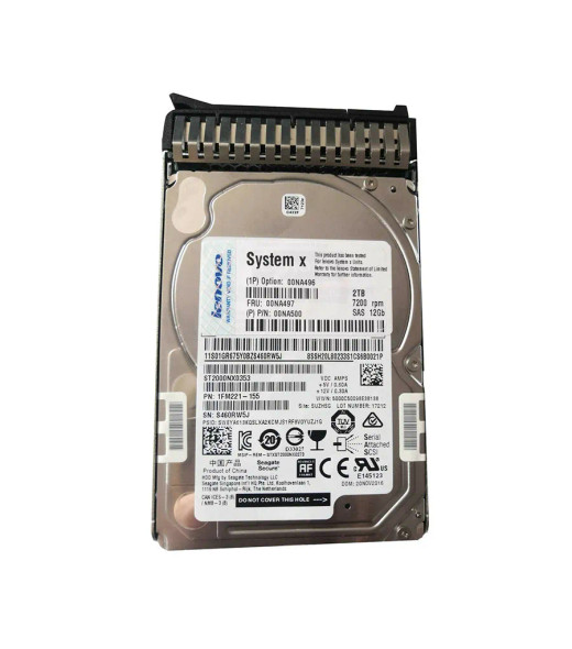 00NA500 - Lenovo 2TB 7200RPM SAS 12Gb/s Hot-Swappable 2.5-inch Hard Drive