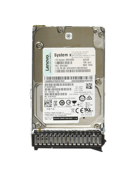 00WG660 - Lenovo 300GB 15000RPM SAS 12Gb/s Hot-Swappable 2.5-inch Hard Drive