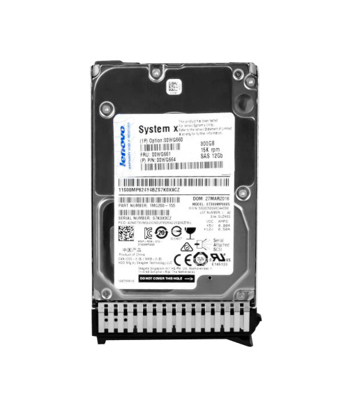 00WG664 - Lenovo 300GB 15000RPM SAS 12Gb/s Hot-Swappable 3.5-inch Hard Drive for G3